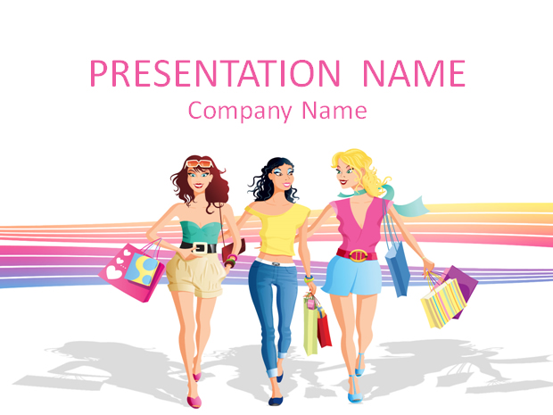 夏日时尚潮流购物ppt模板
