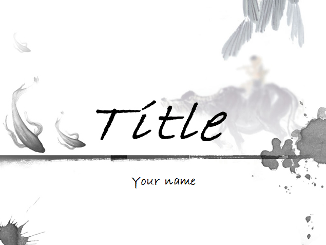 水墨金鱼中国风ppt模板