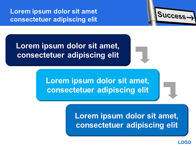 指路牌 攀岩——成功 坚持适合销售培训的商务ppt模板