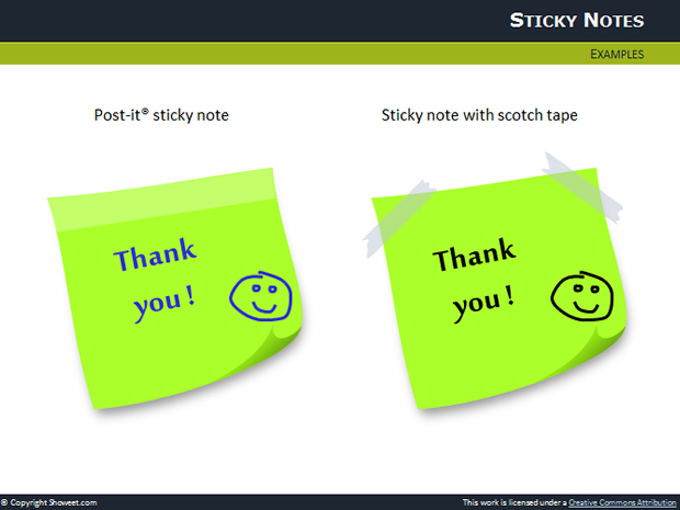 可爱的彩色便签ppt素材