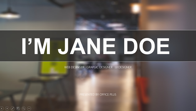 套用性强高大上求职简历蓝黑双色个人简历ppt模板