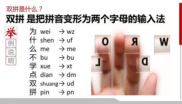 拼音输入法之双拼输入技巧ppt模板2
