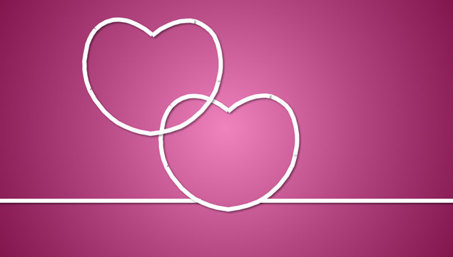 爱心 蝴蝶 飘云热恋男女动态贺卡ppt模板