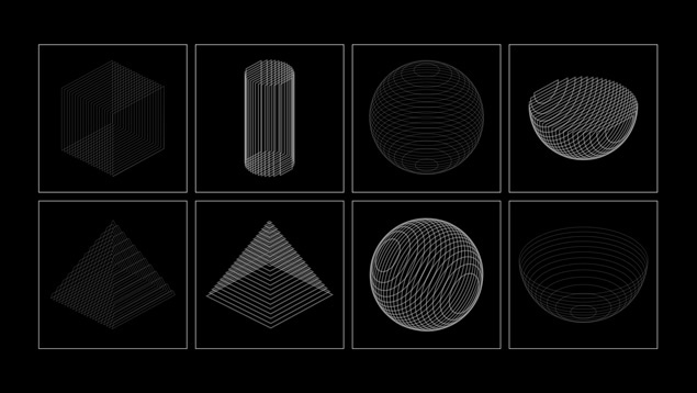 可自行调色编辑的256款创意几何图形素材打包下载