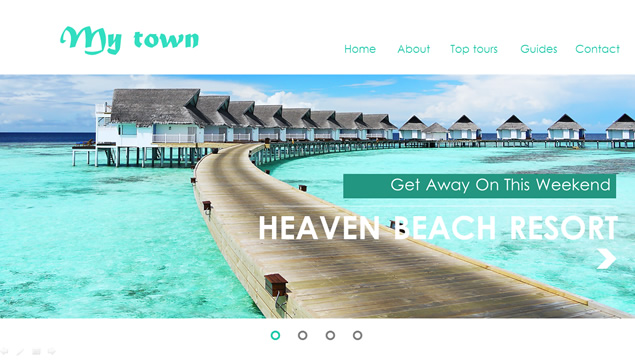 菜单响应式web2.0网页风格ppt模板