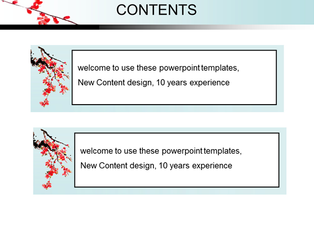 梅为水墨香染成——中国风PPT模板2