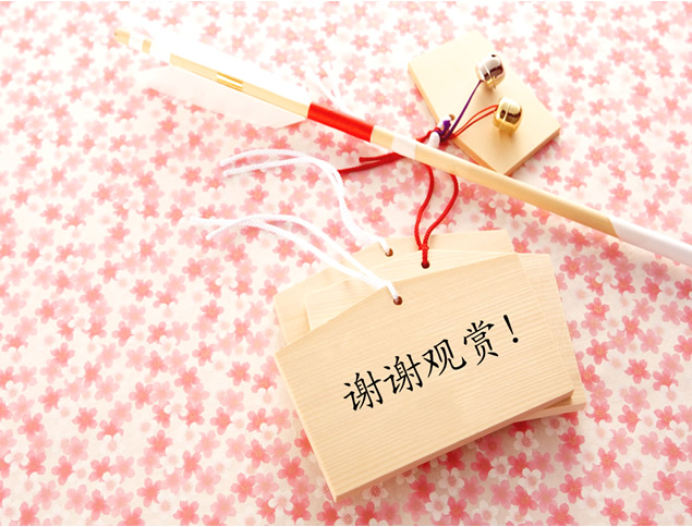 牡丹 腊梅 吉祥绳 唯美中国风ppt模板