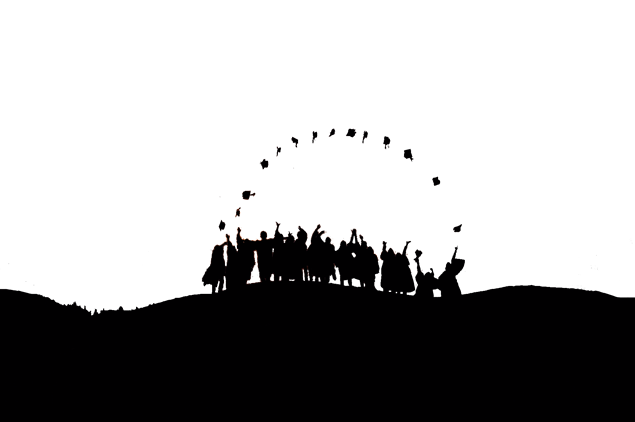 博士帽 毕业生剪影免抠图（8张）