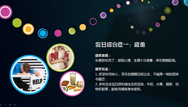 你被假日“虐”了么？——如何挽救假日综合症ppt模板