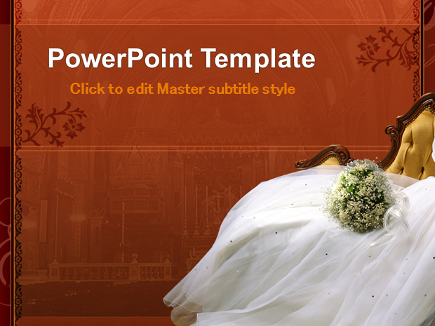 浪漫婚纱欧式风格婚礼主题ppt模板