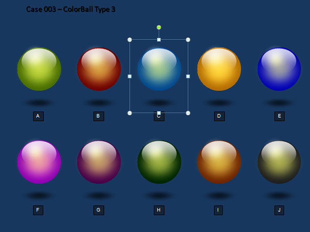 圆形水晶按钮图标PPT素材模板（18套）2