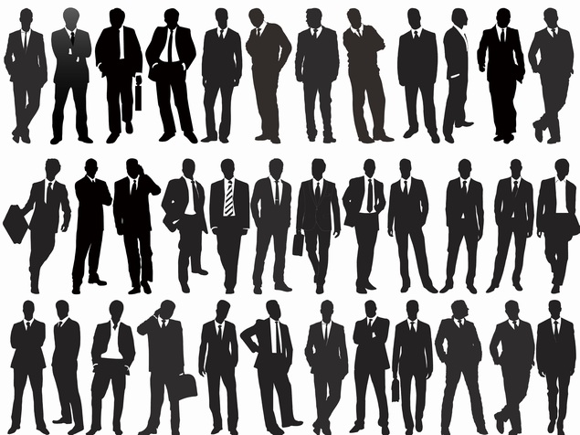 商务人物 商务生活剪影ppt绘制素材