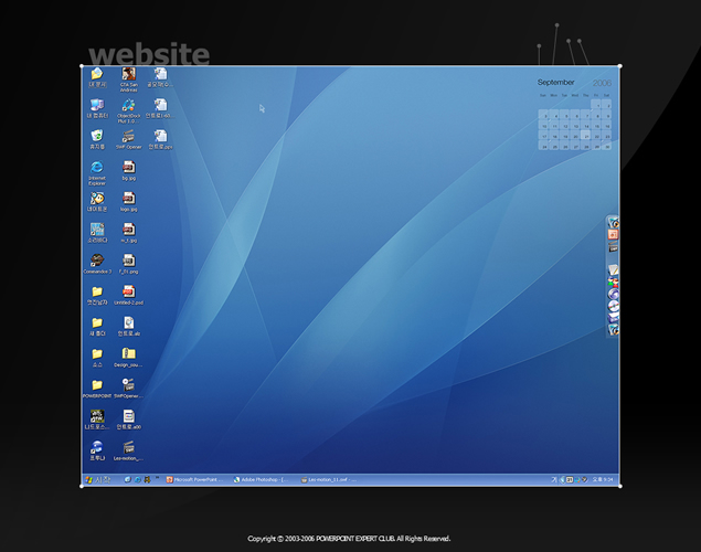 仿win系统操作office软件演示韩国特效动画ppt模板