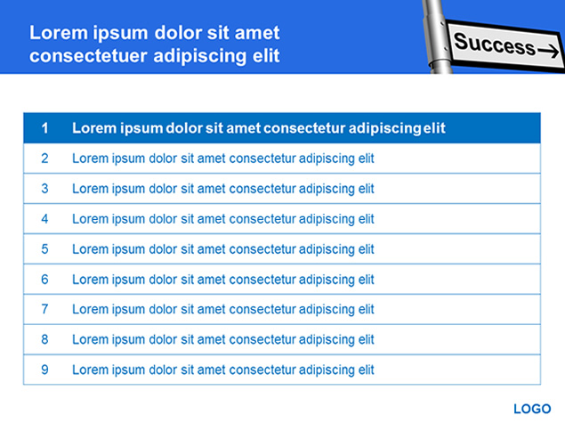 指路牌 攀岩——成功 坚持适合销售培训的商务ppt模板