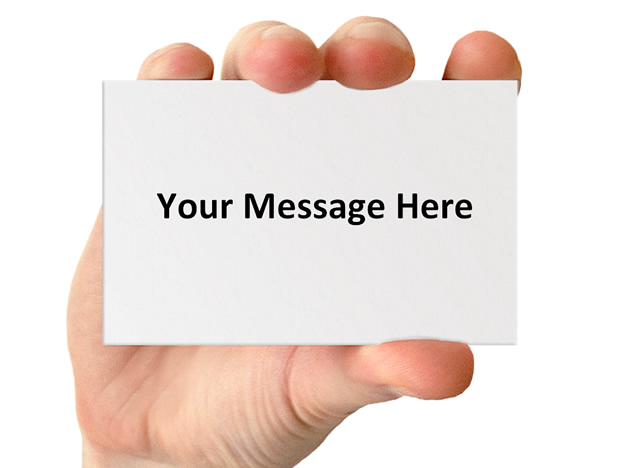 手拿提示信息小白板素材