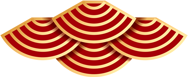 吉祥扇形图案免抠图