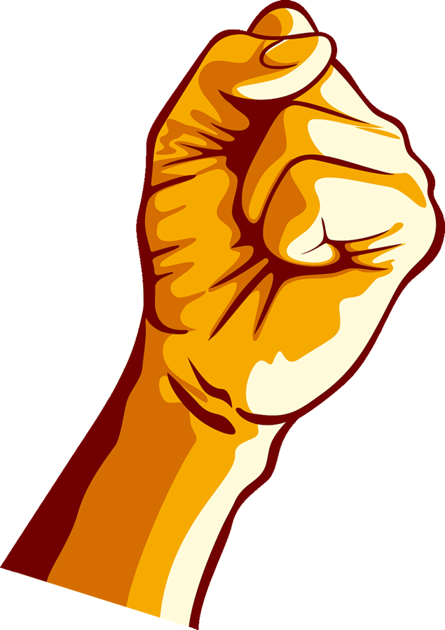 攥紧的拳头加油合作手势高清png图片（8张）