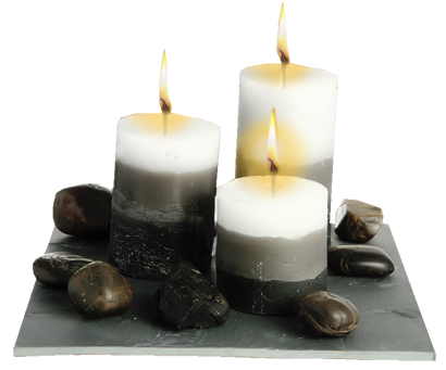 鹅卵石烛台png图片