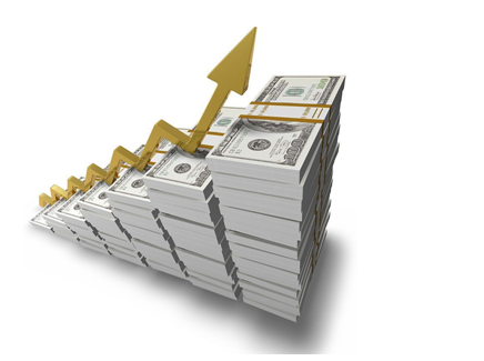 美钞向上走势箭头免抠图