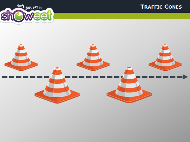 交通安全路障路锥PPT素材2