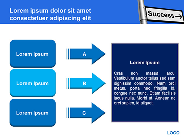 指路牌 攀岩——成功 坚持适合销售培训的商务ppt模板