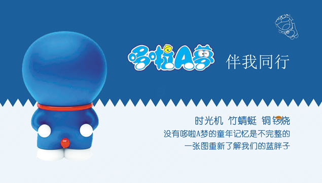 一张图重新了解哆啦A梦ppt模板