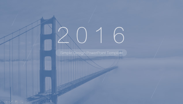 简约才是美——简约线条年终工作总结ppt模板