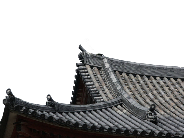 古建筑屋檐一角png素材