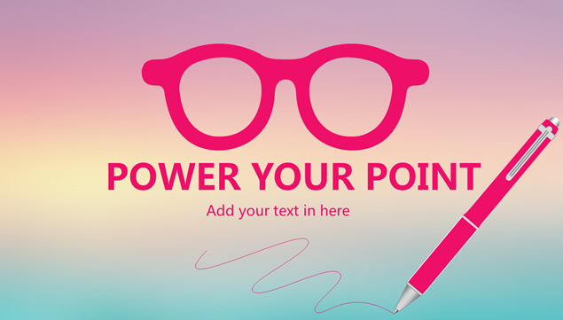 时尚眼镜欧美风格iosppt模板