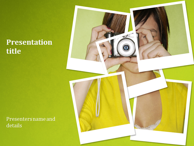 照片展示清爽背景相册PPT