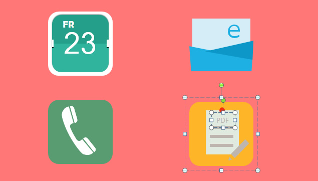 ppt绘制扁平风图标素材