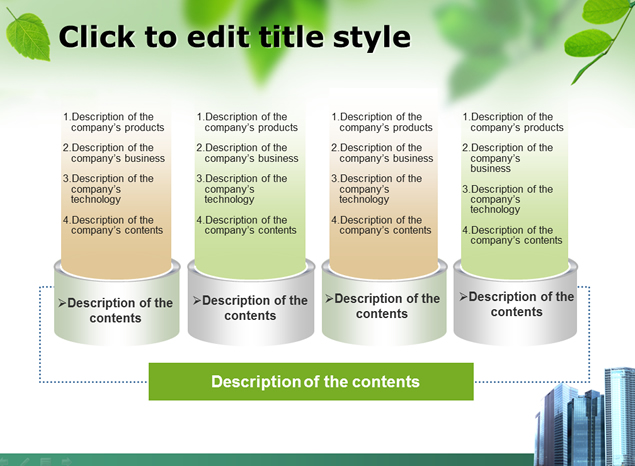 现代城市环境绿化主题ppt模板