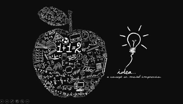 粉笔线条教育教学ppt素材图标