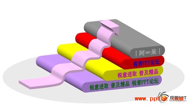 教你如何制作沿着阶梯向上的立体曲线箭头