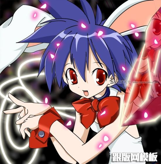 PS鼠绘可爱的动漫女孩