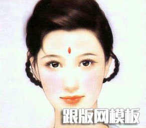 PS鼠绘一张古典美女的脸