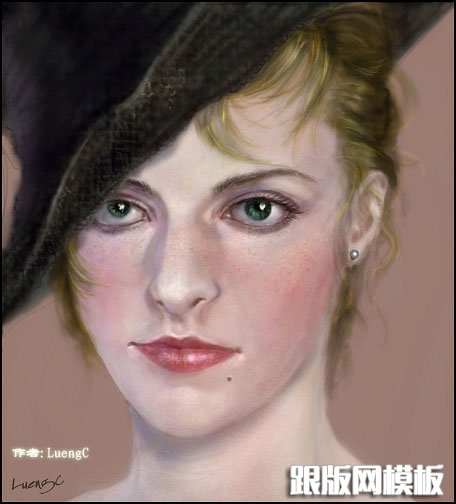 PS鼠绘一幅油画人像