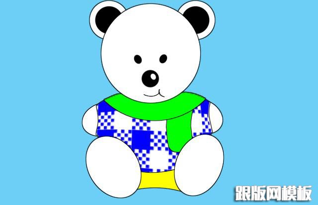 PS鼠绘可爱的卡通小熊