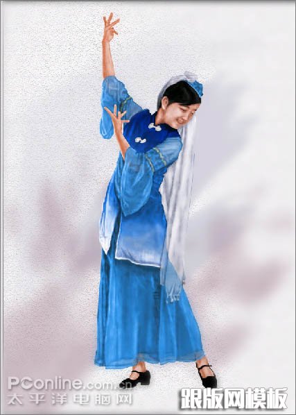 PS鼠绘漂亮的回族女孩