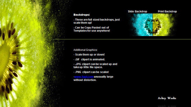 水果星系艺术PPT模板下载