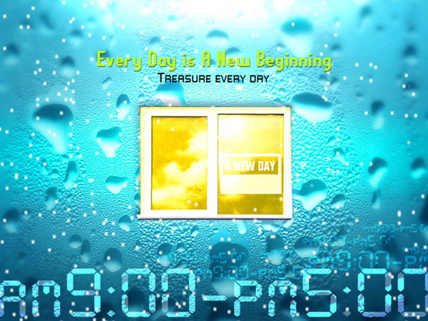 时尚水滴PPT模板下载