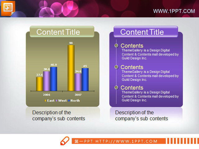 带说明的PPT柱状图下载