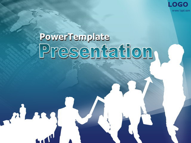 商务人士背景PPT模板下载