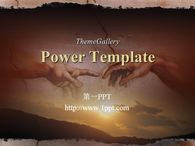 古典画风艺术绘画PPT模板下载