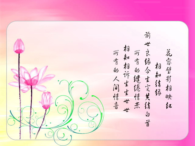 艺术莲花PPT模板下载