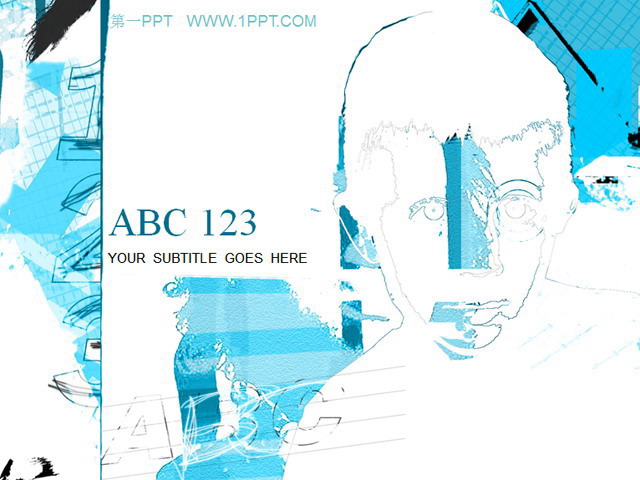 抽象艺术PPT模板下载