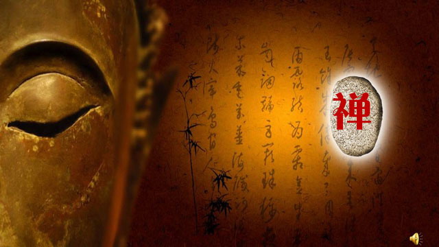 佛像寺庙背景PPT模板下载