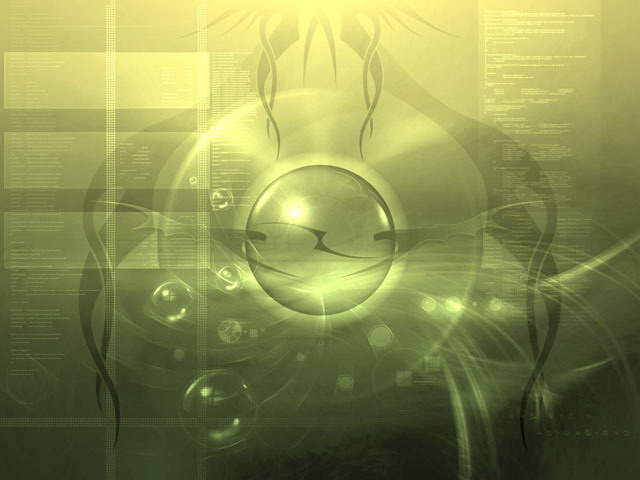 淡雅绿色科技感PowerPoint背景图片