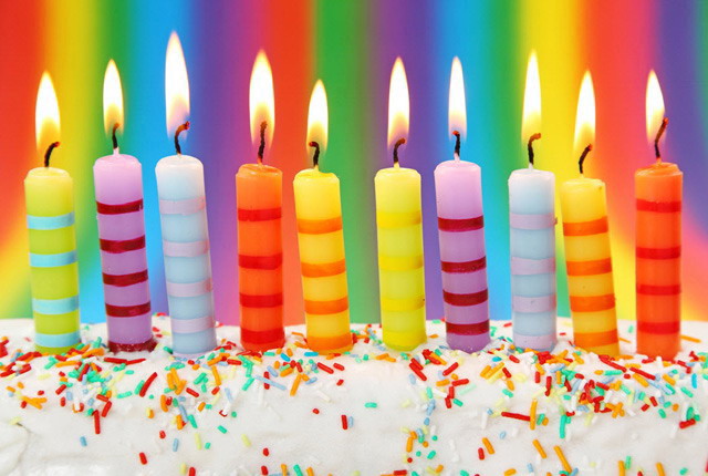 生日蜡烛PowerPoint背景图片下载