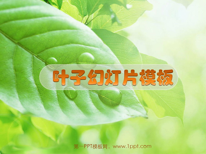 清新叶子幻灯片模板下载